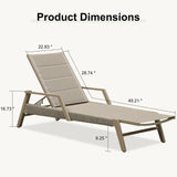 PURPLE LEAF Sanori Outdoor Chair Chaise Lounge Sun Lounges Aluminum Poolside Adjustable Reclining Patio Set of 2