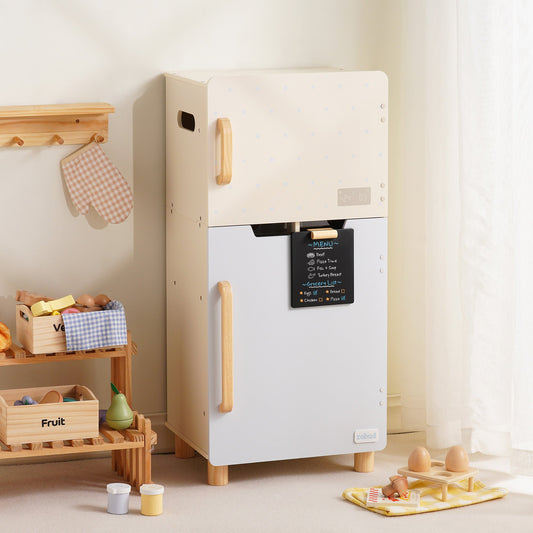 ROBUD Wooden Toy Fridge Playset