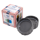 2-in-1 Lid to Connect Two Regular Mouth Mason Jars 2 Pack