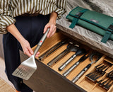 GrillOut™ 2-Piece Stainless-Steel BBQ Turner & Tongs Set