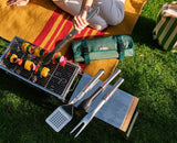 GrillOut™ Black BBQ Silicone Basting Brush with Extending Handle