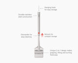GrillOut™ Stainless-Steel BBQ Turner Tongs with Extending Handle