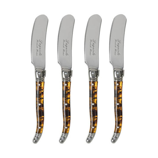 French Home Laguiole 4-Piece Tortoise Shell Spreader Set