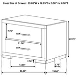 Jessica 5-piece Eastern King LED Bedroom Set Cappuccino