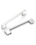 DESIGN2008 Slim Rectangular Handles for Flat Panel & Shaker Cabinets | 5" Pulls, Matte Black