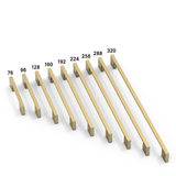 DESIGN2008 Slim Rectangular Handles for Flat Panel & Shaker Cabinets | 5" Pulls, Matte Black