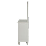 Sandy Beach 11-drawer Dresser with Mirror Cream White