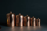 Copper Kitchen Canisters - Complete 5 piece Set