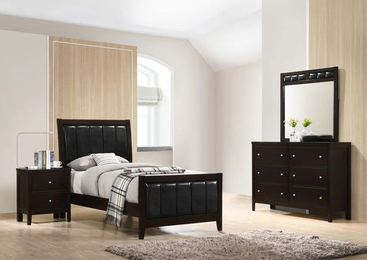 Carlton 5-piece Twin Bedroom Set Cappuccino