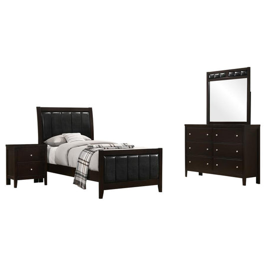 Carlton 5-piece Twin Bedroom Set Cappuccino