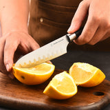 5 Piece Kitchen Knife Set With Matching Blade Guards, Black