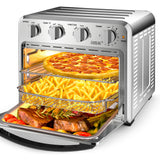 【USED】 16QT Air Fryer Toaster Oven, Convection Air Fryer Toaster Countertop Oven, with Bake, Toast, Broil and Warm Functions, Stainless Steel Electric Hot Oven Combo for Healthy Meals