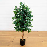 4' Ficus Auriculata Artificial Silk Tree
