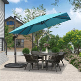 PURPLE LEAF Patio Outdoor Large Umbrella Square and Rectangular Cantilever Yard Sun Umbrellas