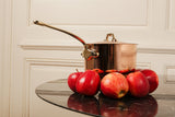 Mauviel M'Heritage M'150 B Copper Sauce Pan With Lid, Brass Handle