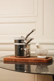 Mauviel Stainless Steel Bain Marie/Double Boiler With Lid, Cast Stainless Steel Handle, 1.8-Qt
