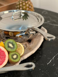 Mauviel M'COOK 5-Ply Chef Pan With lid, Cast Stainless Steel Handle