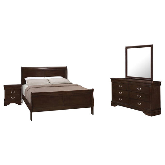 Louis Philippe 5-piece Eastern King Bedroom Set Cappuccino