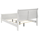Louis Philippe 47-inch Full Sleigh Panel Bed White