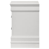 Louis Philippe 2-drawer Nightstand Bedside Table White