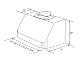 ZLINE 24"Chimney for 42" Under Cabinet Range Hoods, 520/523/527-42-2FTEXT