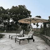 PURPLE LEAF Double Sided Patio Umbrella with Light Large Market Umbrellas with Base
