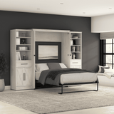 Full Murphy Bed and Closet Organizers with Doors and Drawers (113W) | KWS100LW