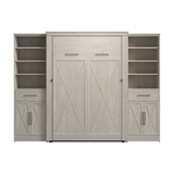 Full Murphy Bed and Closet Organizers with Doors and Drawers (113W) | KWS100LW