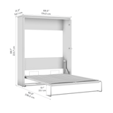 Murphy Bed Pure White Oak, Full Size
