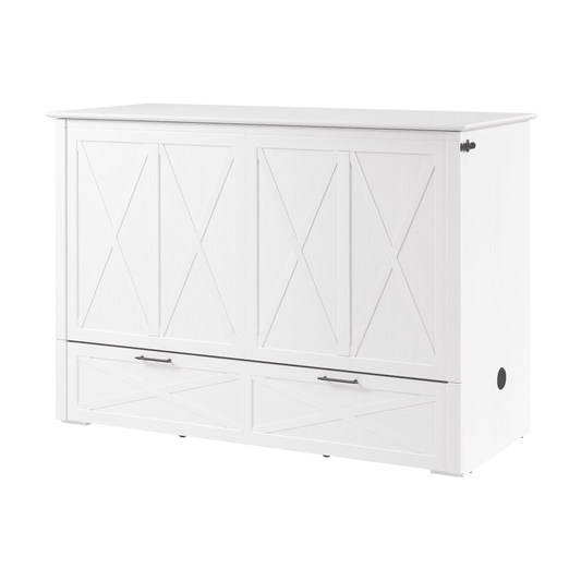 Murphy Cabinet Bed with Pullout Drawer With Mattress