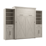 Queen Murphy Bed and Closet Organizers with Doors and Drawers (119W) | KWS099LW