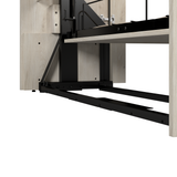 Queen Murphy Bed and Closet Organizers with Doors and Drawers (119W) | KWS099LW