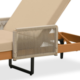 PURPLE LEAF Outdoor Chaise Lounge Patio Lounge Chair Recliner with Side Table and Cushion for Poolside Balcony Backyard