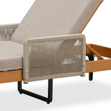 PURPLE LEAF Outdoor Chaise Lounge Patio Lounge Chair Recliner with Side Table and Cushion for Poolside Balcony Backyard