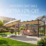 PURPLE LEAF Outdoor Retractable Pergola with Double Sun Shade Canopy White Heavy-Duty Aluminum Pergola Patio Modern Pergola for Garden Deck Backyard