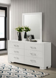 Jessica 6-drawer Dresser with Mirror Cream White