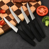 4-Piece Steak Knife Set - High Carbon Stainless Steel Serrated Blades with Ergonomic Handles, 4.5” Premium Kitchen Knives for Dining