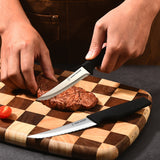 4-Piece Steak Knife Set - High Carbon Stainless Steel Serrated Blades with Ergonomic Handles, 4.5” Premium Kitchen Knives for Dining
