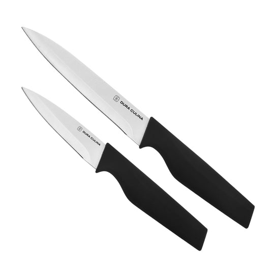 2-Piece Utility Knife Set - High Carbon Stainless Steel Blades with Ergonomic Handles, Matching Blade Guards