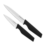 2-Piece Utility Knife Set - High Carbon Stainless Steel Blades with Ergonomic Handles, Matching Blade Guards