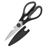 4-Piece Knife Set - High Carbon Stainless Steel Kitchen Knives with Ergonomic Handles, Matching Blade Guards, Multi-Purpose Shears