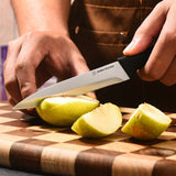 4-Piece Knife Set - High Carbon Stainless Steel Kitchen Knives with Ergonomic Handles, Matching Blade Guards, Multi-Purpose Shears