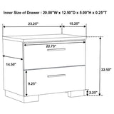 Felicity 4-piece Eastern King Bedroom Set White High Gloss