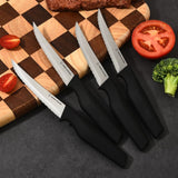 8-Piece Steak Knife Set - High Carbon Stainless Steel Serrated Blades with Ergonomic Handles, 4.5” Premium Kitchen Knives for Dining
