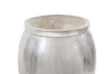 Sivas Glass Vase with Silver Accents- Small