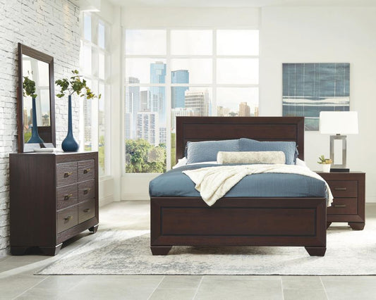 Kauffman 4-Piece Queen Bedroom Set Dark Cocoa