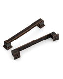 DESIGN2044 Heavy-Duty Transitional Handles for White Cabinets & Shaker Drawers | 3-3/4" Cabinet Pulls, Brushed Gold