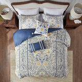 Wholesale Spring Floral Blue 6-Piece Comforter/5-Piece Duvet Set