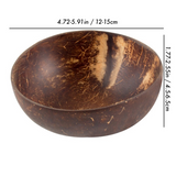 Natural Coconut Bowl & Bamboo Spoon Eco Set