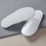 Premium Soft Padded Cotton Waffle Slippers, White